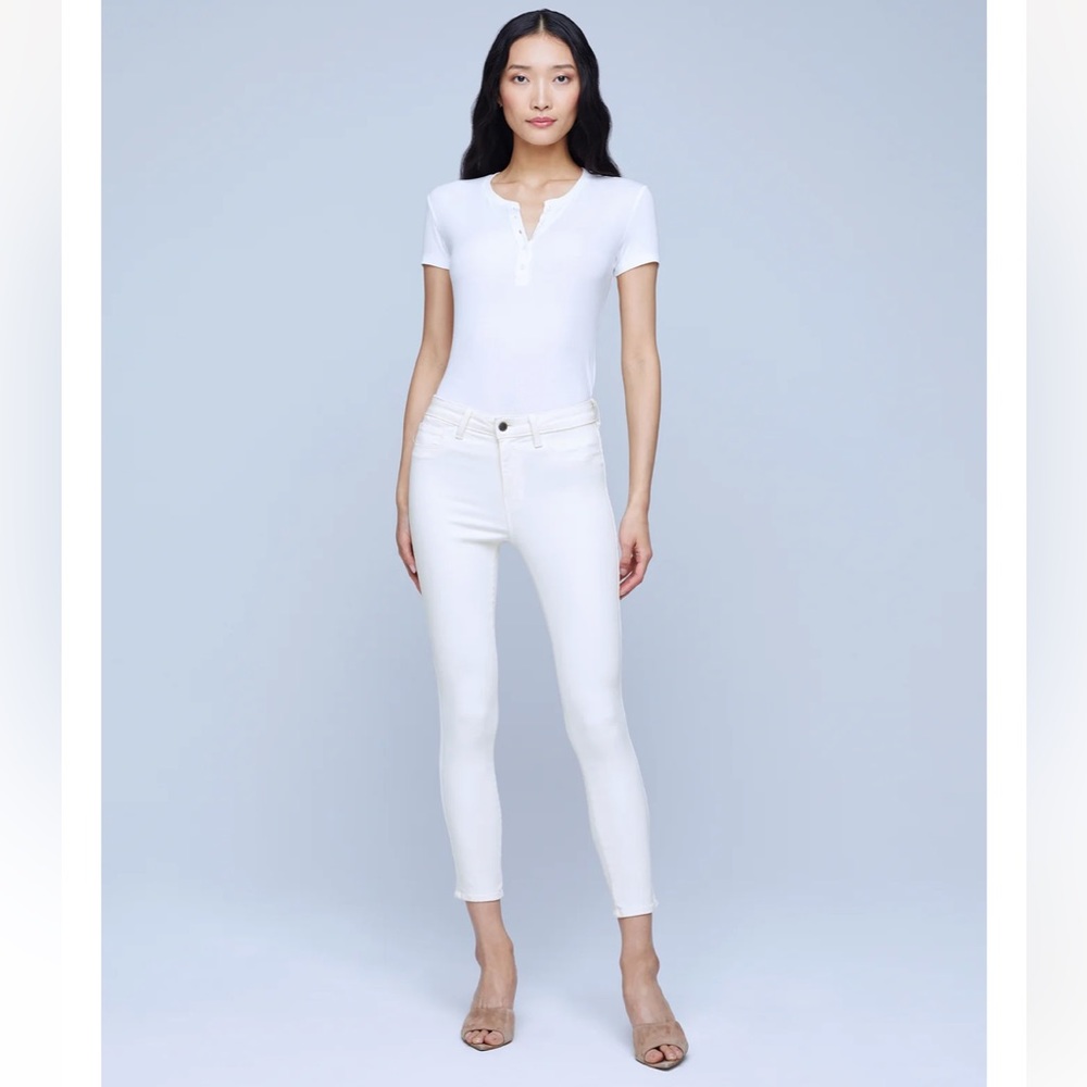 L’AGENCE Margot High Rise Skinny Jean White Size 31